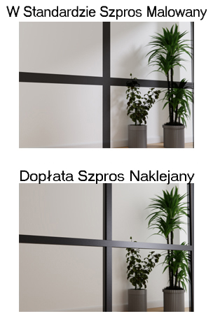 Dopłata do Naklejanych Szprosów na Lustrze