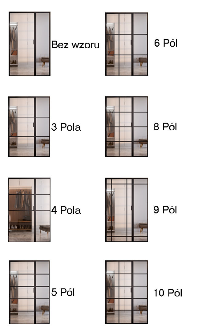 Wzór Wypełnienia Drzwi z Doświetleniem Bocznym