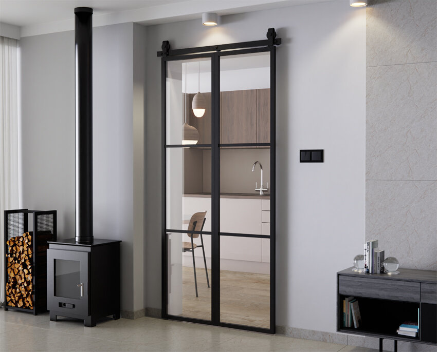 Drzwi Przesuwne Harmonijkowe Aluminium LOFT Float LOKI