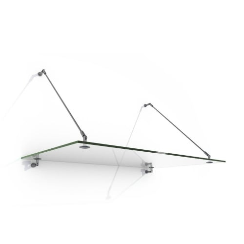 Daszek Szklany Zadaszenie Nad Drzwi 120x90  Inox