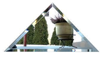 Płytka Lustrzana - 30x30X42 Faza Srebrny Trójkąt