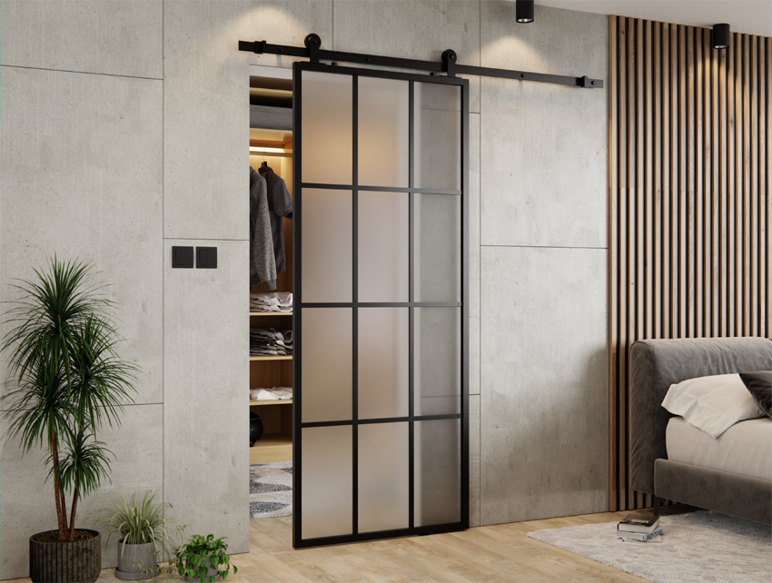 DRZWI PRZESUWNE BALDUR ALUMINIUM LOFT 12 PÓL