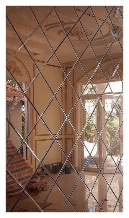 Lustro Fazowane Glamour 42x42 Miedziane MATTEO