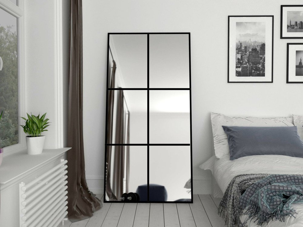 LUSTRO SREBRNE SZPROS LOFT 6 KRATKA