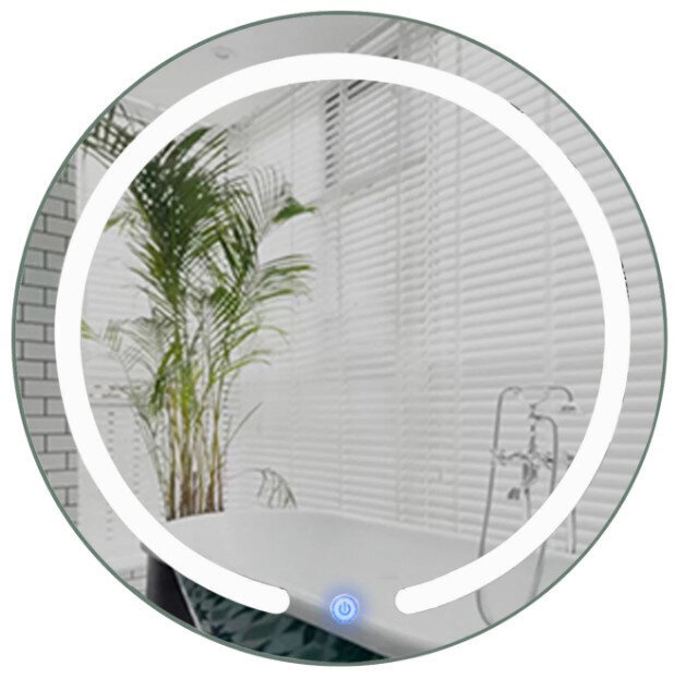 ♥ Lustro Okrągłe Ścienne Szlif LED 50cm Włącznik Dotykowy OFELIA ♥