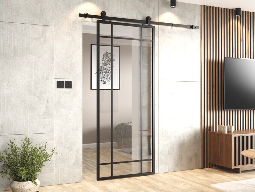 DRZWI PRZESUWNE BALDUR ALUMINIUM LOFT 9 PÓL